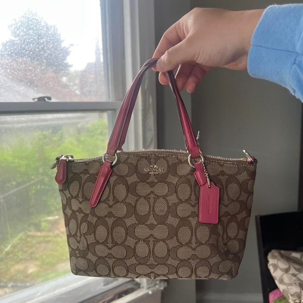 y2k 2000s Coach Mini Kelsey Signature Cs Pink Shoulder bag / Handbag